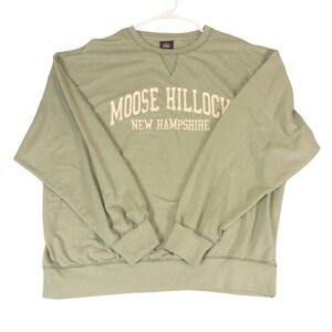 Prairie Mountain Moose Hillock New Hampshire Sweatshirt Mens XXL Sage Green